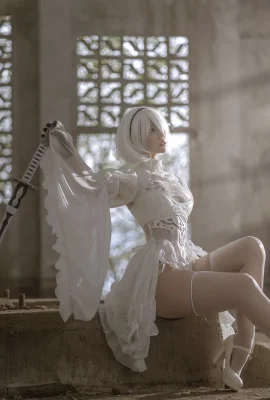 NieR: Gaun Pengantin Putih Automata 2B @ Mirror Jiang_ (10 foto)