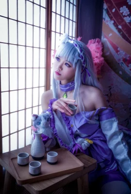 Cosplay Emilia “Re:Zero Memulai Kehidupan di Dunia Lain”[CN: Laura](8 foto)