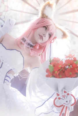 Pernikahan Bunga FGO Tamamo Mae Doujin @YesSaudara Kelinci w (acara karnaval cosplay 捌笠社-春梦) (9 foto)