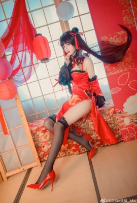 Date A Live Tokisaki Kurumi·Cheongsam Tahun Baru @COSer Mio_Mio (10 foto)