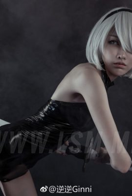 (Reverse Ginni) NieR Automata 2B penggemar gadis keren cos