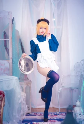 FGO Artoria Pendragon Maid@雪清Astra- (9 foto)