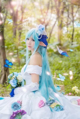 Gaun Pengantin Sword Art Online Asuna Water Elf cn: Shen Han (9 foto)