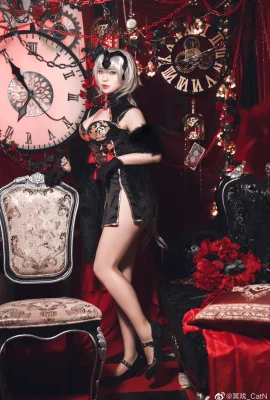 FGO Black Joan of Arc cheongsam@明丝_CatN (9 foto)