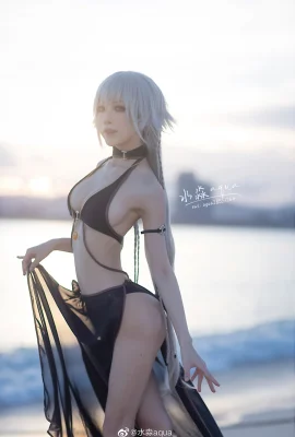 Fate/GrandOrder hitam Joan of Arc@水淼aqua_ (8 foto)