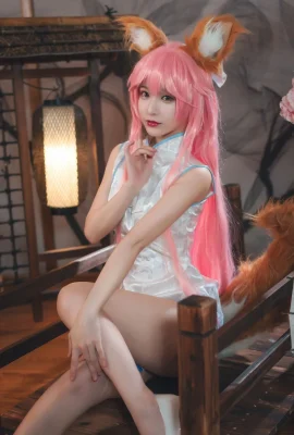 Gadis cantik Weibo Tarian hantu Teppanyaki Tamamo nomae cheongsam