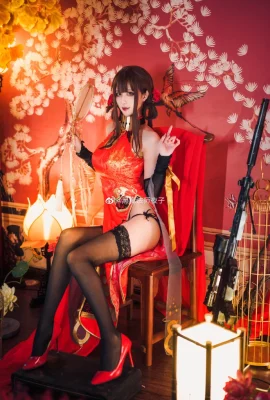 Girls Frontline DSR-50 Red Peony Cheongsam@Black Magician Yezi (9 foto)