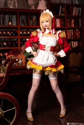 Fate/GrandOrder Nero Claudius Fan Maid@Green Eggplant nasu (9 foto)