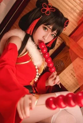 Gambar-gambar indah Cosplay “Glory of the King” Sun Shangxiang[CN: Cat Tian Sheng Nana](10 foto)