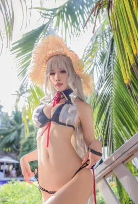 Gaya baju renang cerah Shui Miao Aqua di “Azur Lane-Aljazair” terlalu menawan (35 Foto)