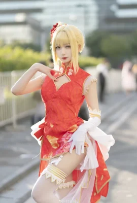 Nasib/Grand Order Nero Claudius penggemar cheongsam@Fengjiangjiangv (9 foto)