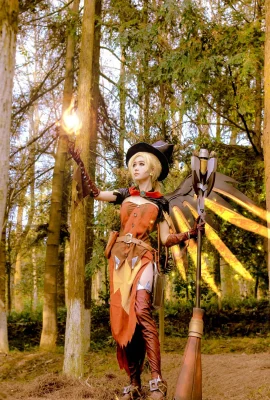 Shimada Bear-Overwatch Gambar Halloween Angel Slim Witch COS Film Fitur Angela Ziegler