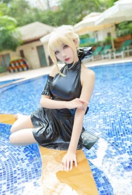 FGO Arturia Pendragon〔Alter〕 Baju Renang@黄儿_ (9 foto)