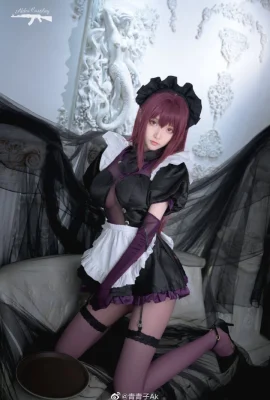 FGO Scathach cos master pengrajin fan maid cn Qing Qingzi Ak (9 foto)