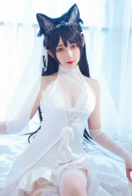 Gaun Pengantin Azur Lane Atago White Cos gaun pengantin putih bersih cantik dan tanpa cela (18 foto)