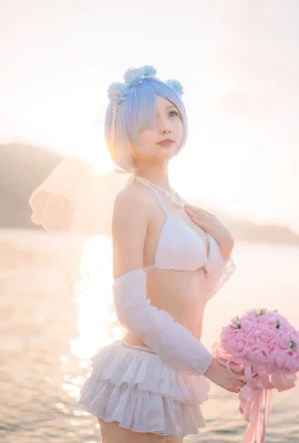 Gaun pengantin tepi pantai Orange Meow Rem