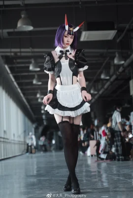 FGO Shuten Douji Fan Maid@Ingin semua gula, hilangkan es dan tambahkan pop renyah (Fotografi: @大夫_Photography) (9 foto)