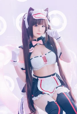 (Shimozuki Shimo) Baju balap coklat NEKOPARA-12 buah