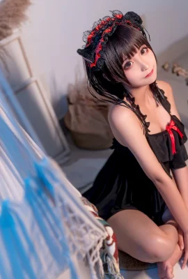 Baju Tidur Hitam Cosplay Momo Bodoh Baju Tidur Hitam