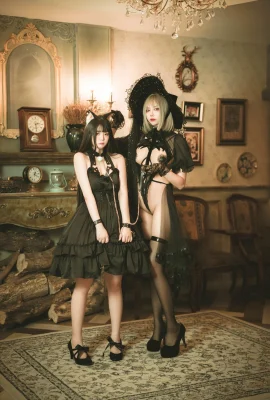 Cosplay Vanilla Meow Lulu Poplar Nektar Renda Bunga Abu-abu