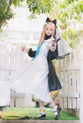 (Aiwest) Setelan Senam Piyama Suster Elo Marie Blue Files